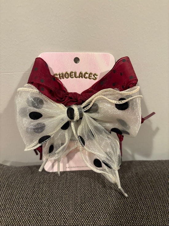 Anthropologie Accessories - Anthropologie Polka Dot Bow Shoelaces